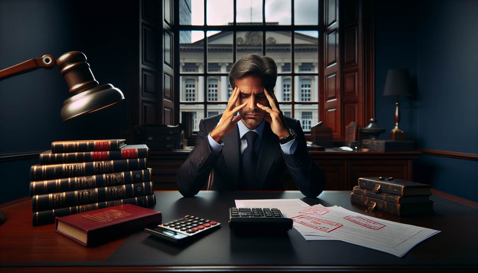 Empresário preocupado com as multas e riscos de não pagar o INSS da obra.